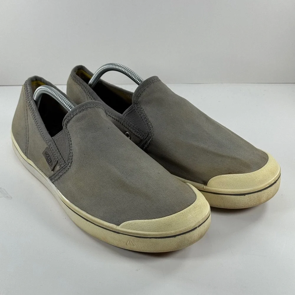 Keen Elsa Lite Slip On Canvas Sneakers Grey Mens 11 1026468‎ LUFTcell